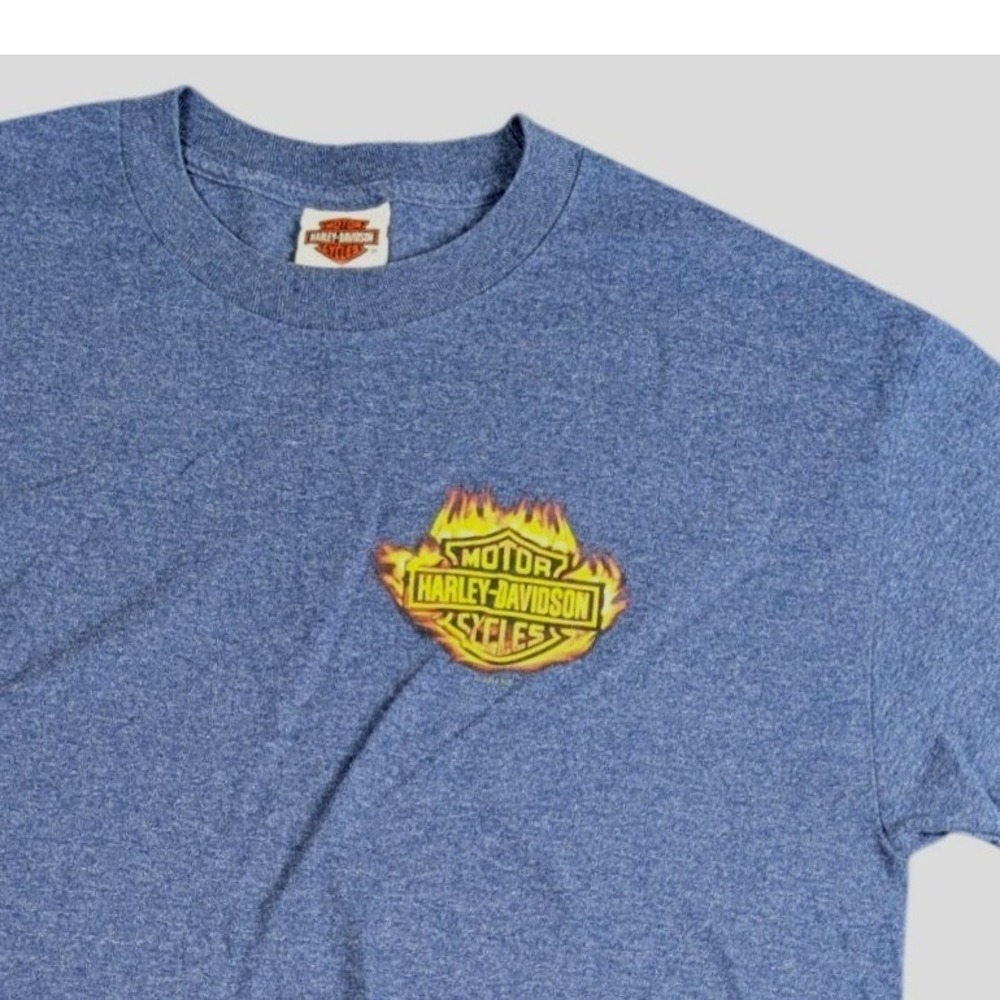 Harley-Davidson Orlando Florida Graphic T-Shirt Blue Heather Mens XL 0372